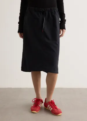 Nylon Packable Midi Skirt