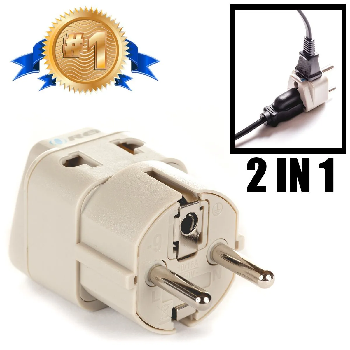 OREI European Plug Adapter Set