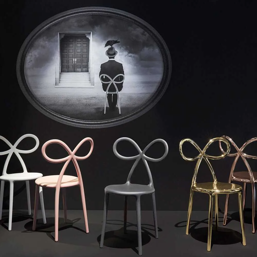Qeeboo Ribbon Set of 2 Chairs in polyethylene