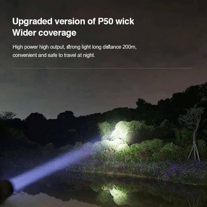 Rechargeable High Lumens Zoomable Led Flashlight With Side Light Fa-2835Tg