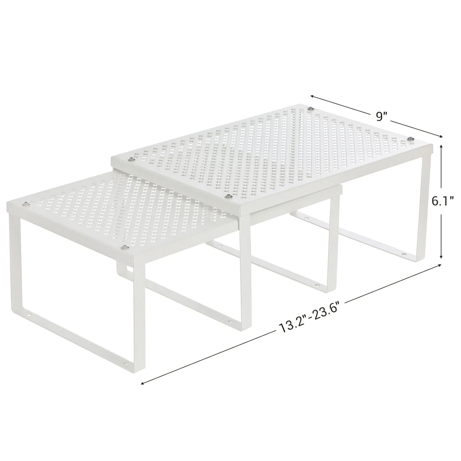 Set of 2 Cabinet Shelf Organizers