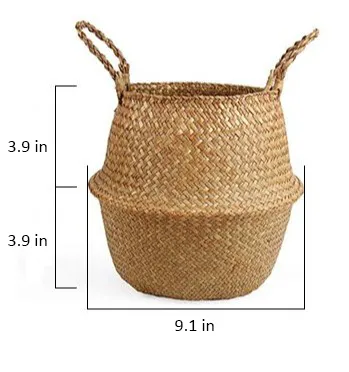 Spring Weave Wicker Basket Planter