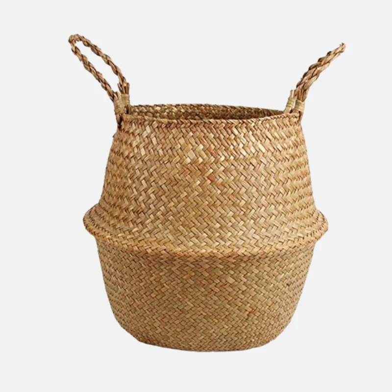 Spring Weave Wicker Basket Planter