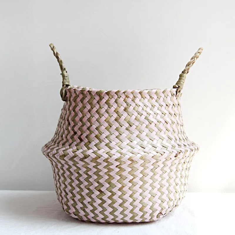 Spring Weave Wicker Basket Planter