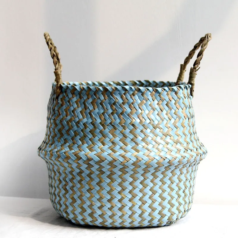 Spring Weave Wicker Basket Planter
