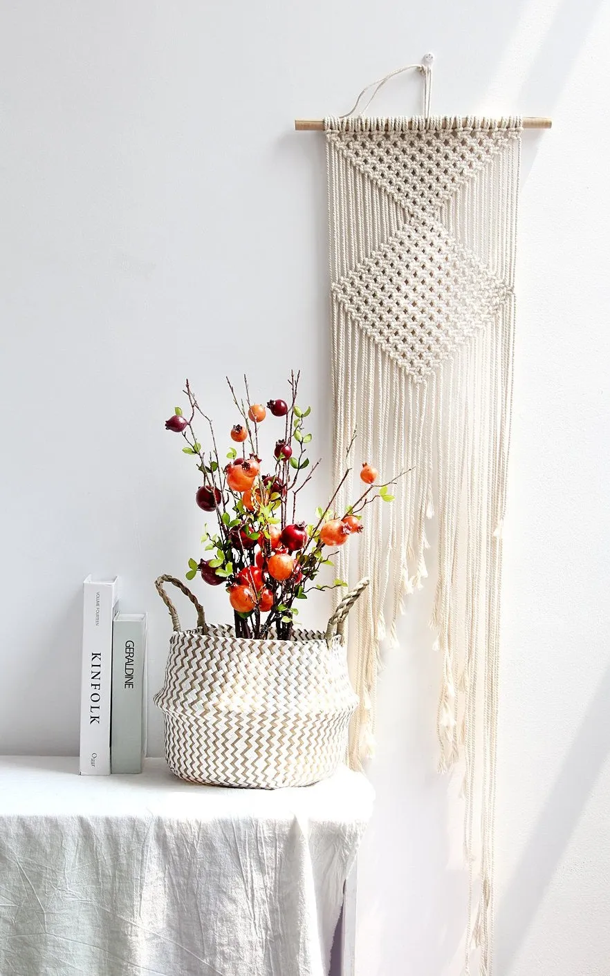 Spring Weave Wicker Basket Planter