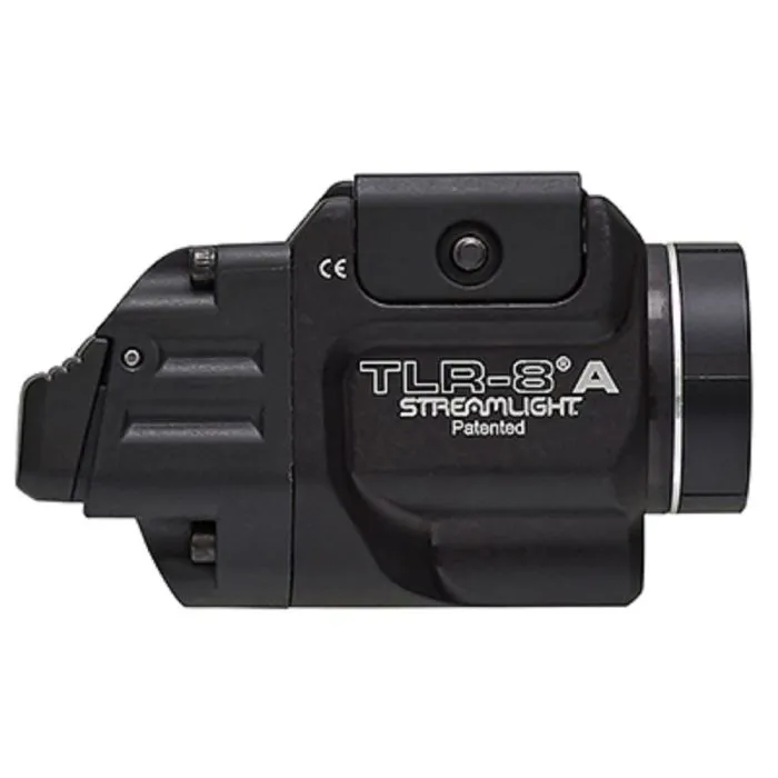 Streamlight TLR-8 A 69414 Tactical Weapon Light With Red Laser And Rear Switch Options, Black, 1 Each