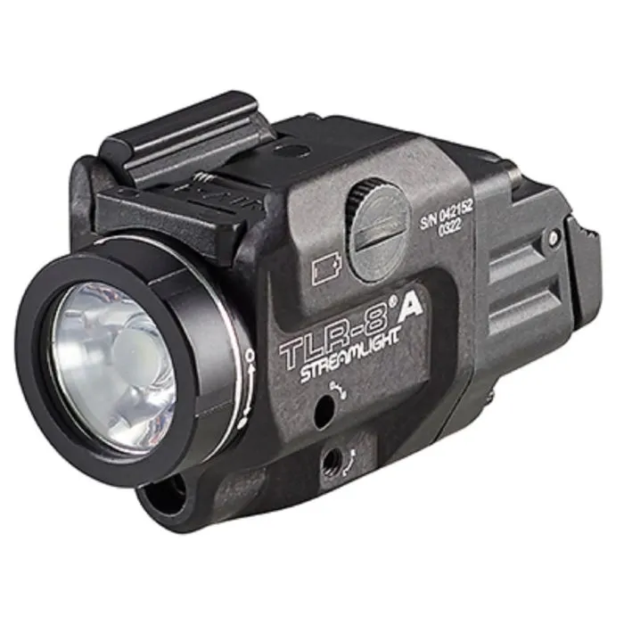 Streamlight TLR-8 A 69414 Tactical Weapon Light With Red Laser And Rear Switch Options, Black, 1 Each