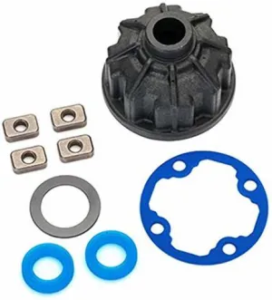 Traxxas 8681 Carrier differential (heavy duty) x-ring gaskets (2) ring gear gasket spacers (4) 12.2x18x0.5 PTFE-coated washer (1)