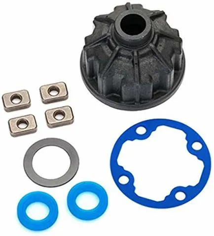 Traxxas 8681 Carrier differential (heavy duty) x-ring gaskets (2) ring gear gasket spacers (4) 12.2x18x0.5 PTFE-coated washer (1)