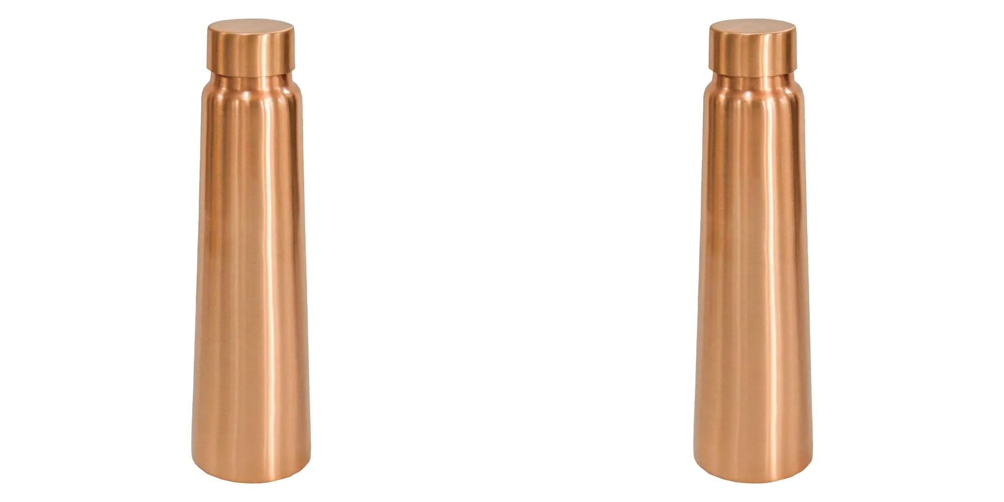 USHA SHRIRAM Pure Copper Water Bottle 1 Litre | Eco-Friendly, Biodegradable & Non-Toxic | Water Bottle for Kids & Adults | Lightweight, Leak-Proof & Rust-Free Tamba Bottle (2Pcs)