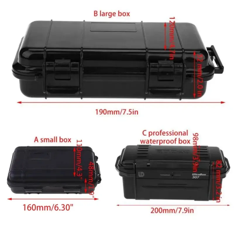 Waterproof Shockproof Box Phone Electronic Gadgets Airtight Survival Outdoor Case Container Storage Carry Box With Foam Lining